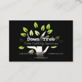 Werbefirma Tree Cutting Services Visitenkarte (Rückseite)