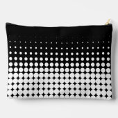 Werbefirmenlogo Halftone Schwarz/Weiß Zubehörtasche (Rückseite)