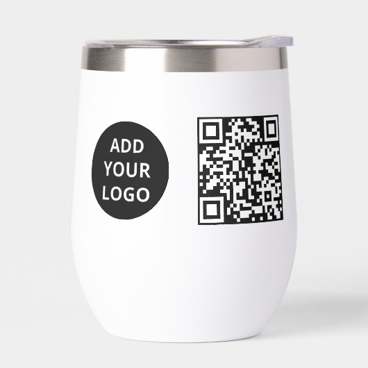 Werbefirmenlogo und QR-Code (Links)