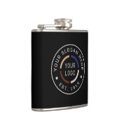 Werbeflasche mit eigenem Logo Flachmann (Rechts)