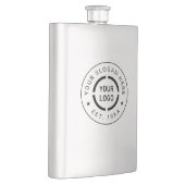 Werbeflasche mit eigenem Logo Flachmann (Rechts)