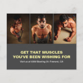 Werbeflyer für das Fitnessstudio (Vorderseite)