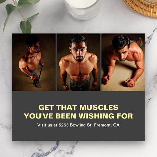 Werbeflyer für das Fitnessstudio