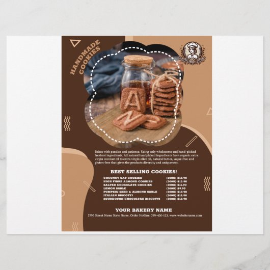 Werbeflyer für handgemachte Cookies Flyer (Hinten)