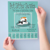 Werbeflyer Pet Sitter Service Flyer (Hand)