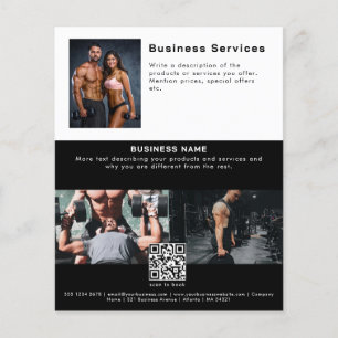 Werbeflyer Verkauf Service Promotional Fitnessstud Flyer