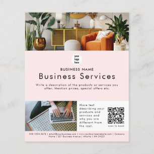 Werbeflyer Verkauf Service Werbeaktion Rosa Flyer