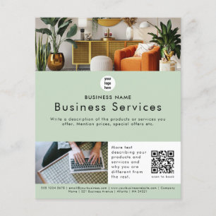 Werbeflyer Verkauf Service Werbeaktionen Grün Flyer