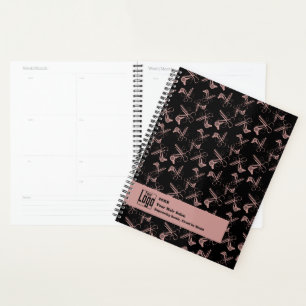 Werbefresser-Werkzeuge Muster Schwarz Pink Planer