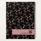 Werbefresser-Werkzeuge Muster Schwarz Pink Planer (Rückseite)