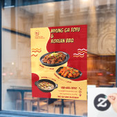 Werbefront für koreanische Restaurants individuell Fensteraufkleber (Café-Fenster)