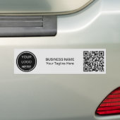 Werbegeschaeft-Logo und QR-Code-Branding grau Autoaufkleber (Auf Auto)