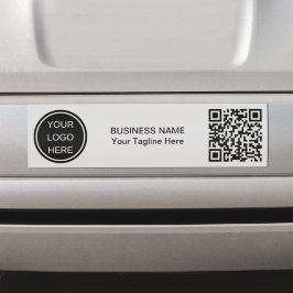 Werbegeschaeft-Logo und QR-Code-Branding grau Autoaufkleber