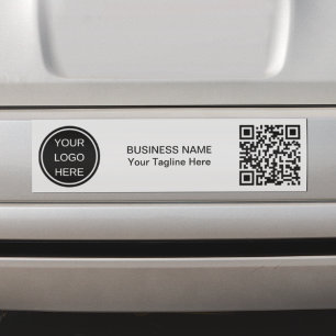 Werbegeschaeft-Logo und QR-Code-Branding grau Autoaufkleber