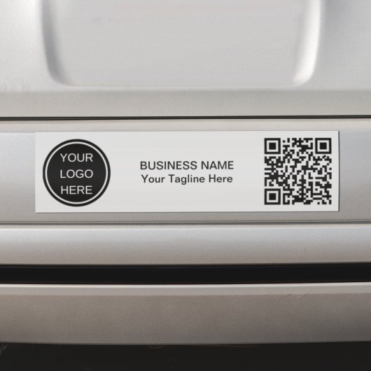 Werbegeschaeft-Logo und QR-Code-Branding grau Autoaufkleber