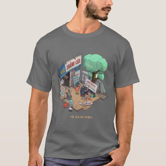 Werbegeschäft Busy Saigon Vietnam Street Life T-Shirt (Vorderseite)