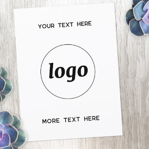 Werbegeschäft für Logos Postkarte