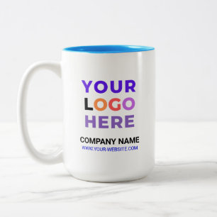 Werbegeschäft Logo   Personalisiertes Unternehmen Zweifarbige Tasse