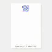 Werbegeschenk Firmenlogo individuell Post-it Klebezettel (Vorderseite)