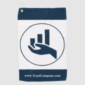 Werbegeschenk für Finanzplaner Golfhandtuch (Vorderseite)