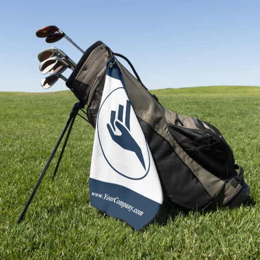 Werbegeschenk für Finanzplaner Golfhandtuch (Gras)