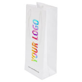 Werbegeschenk für Firmenlogo Geschenktüte Für Weinflaschen (Rückseite Schrägansicht)