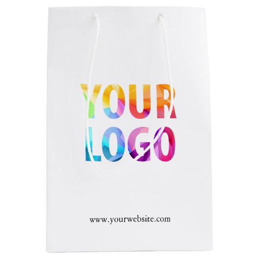 Werbegeschenk für Firmenlogo Mittlere Geschenktüte (Vorderseite)