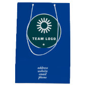 Werbegeschenk für Firmenlogo Mittlere Geschenktüte (Rückseite)