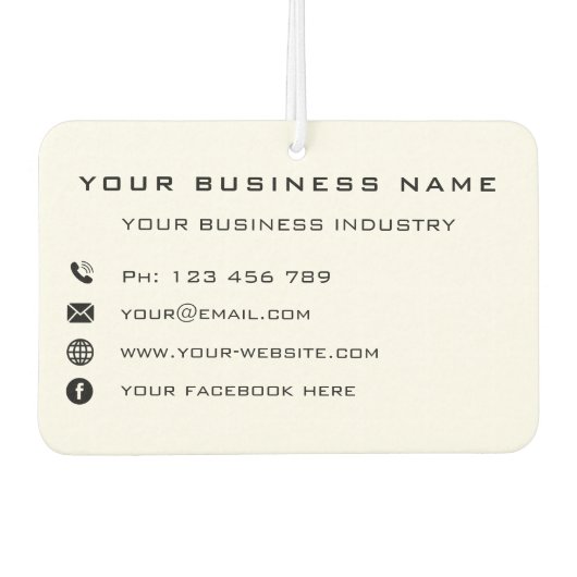 Werbegeschenk für Fluggesellschaften Autolufterfrischer (Vorderseite)