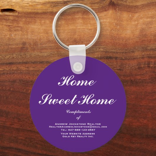 Werbegeschenk für Kunden Real Anwesen Agent kunden Schlüsselanhänger (Vorderseite)