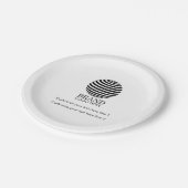 Werbegeschenk für moderne Firmenlogos Pappteller (Schrägansicht)