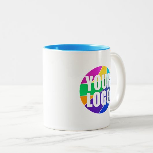 Werbegeschenk für Unternehmen, blau Zweifarbige Tasse (VorderseiteRechts)
