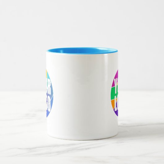 Werbegeschenk für Unternehmen, blau Zweifarbige Tasse (Mittel)