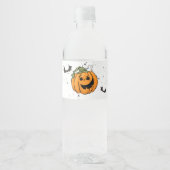 Werbegeschenk Halloween Pumpkin Wasserflaschenetikett (Vorderseite)