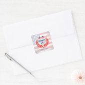 Werbegeschenke 4. Juli Mailers & Werbegeschenke Quadratischer Aufkleber (Umschlag)