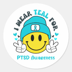 Werbegeschenke für PTSD-Werbeprogramme Runder Aufkleber