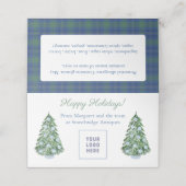 Werbegeschenkkarte für intelligente Feiertage Platzkarte (Außenseite Aufgefaltet)