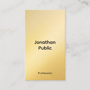 Werbegeschmacksmuster Elite-Imitate Gold Visitenkarte