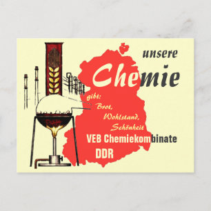 Werbegestaltung DDR Chemie Postkarte