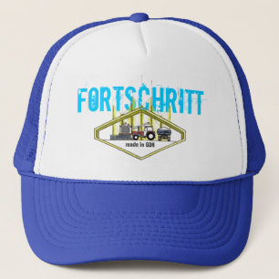 Werbegestaltung DDR Kombinat Fortschritt Truckerkappe