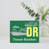 Werbegestaltung DDR Reichsbahn Postkarte (Stehend Vorderseite)