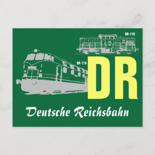 Werbegestaltung DDR Reichsbahn Postkarte