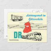 Werbegestaltung Deutsche Reichsbahn Güterverkehr. Postkarte (Vorne/Hinten)