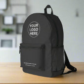 Werbegestaltung Firmenlogo l Branding Text grau Bedruckter Rucksack