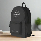 Werbegestaltung Firmenlogo l Branding Text grau Bedruckter Rucksack