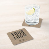 Werbegestaltung für Kraft-Papier-Papier für kunden Rechteckiger Pappuntersetzer (Vor Ort)