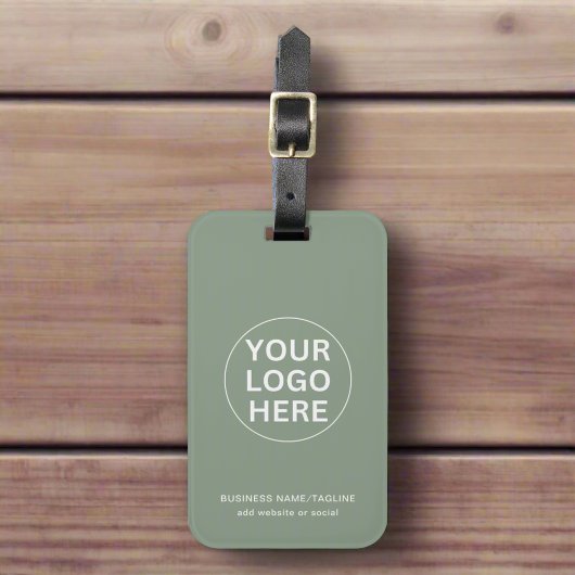 Werbegestaltung Grüne Logos und Text-l-Markenbezei Gepäckanhänger