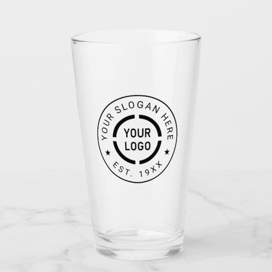 Werbeglas mit eigenem Logo Glas (Vorderseite)