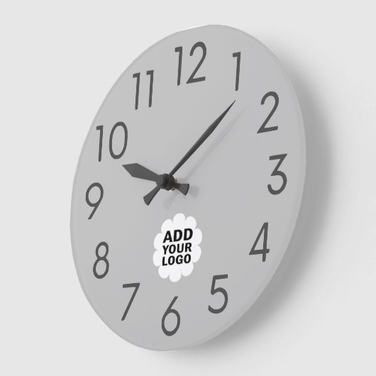Werbegraue Minimalistische Firmenlogos Große Wanduhr (Winkel)
