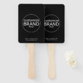 Werbehandschuhe mit Logo | Modernes Schwarz Fächer (Vorne und Hinten)